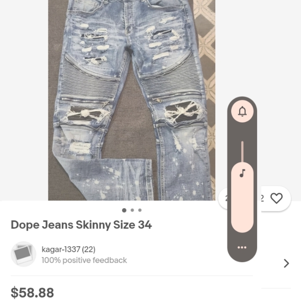 Distressed Skinny Jeans Size 34